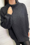 GABRIELA Oversized Knitted Jumper - Black