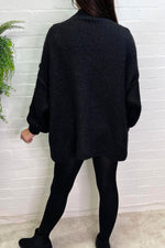 GABRIELA Oversized Knitted Jumper - Black