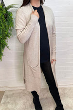 VIDA Plain Cardigan - Beige