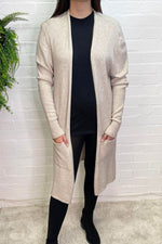 VIDA Plain Cardigan - Beige