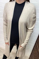 VIDA Plain Cardigan - Beige