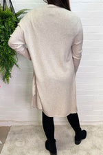VIDA Plain Cardigan - Beige
