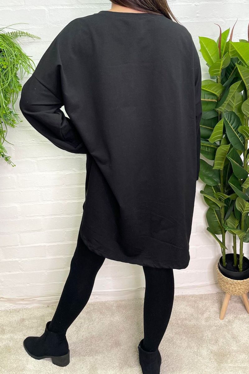 EDEN Heart Top - Black