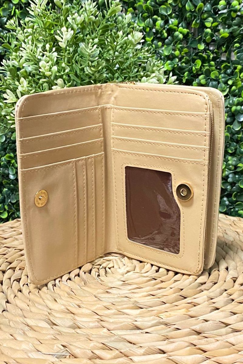 LETTIE Gold Emblem Purse - Black