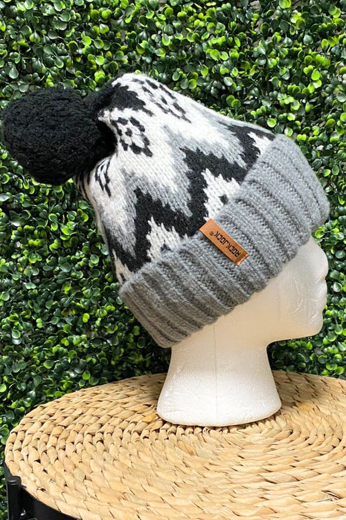 KAECE Chevron Knitted Hat - Black