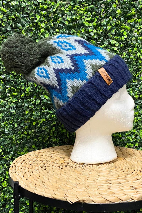 KAECE Chevron Knitted Hat - Navy