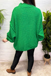 GABRIELA Oversized Knitted Jumper - Jade Green