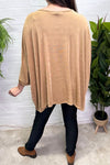 KELLY Oversized Batwing Top - Camel