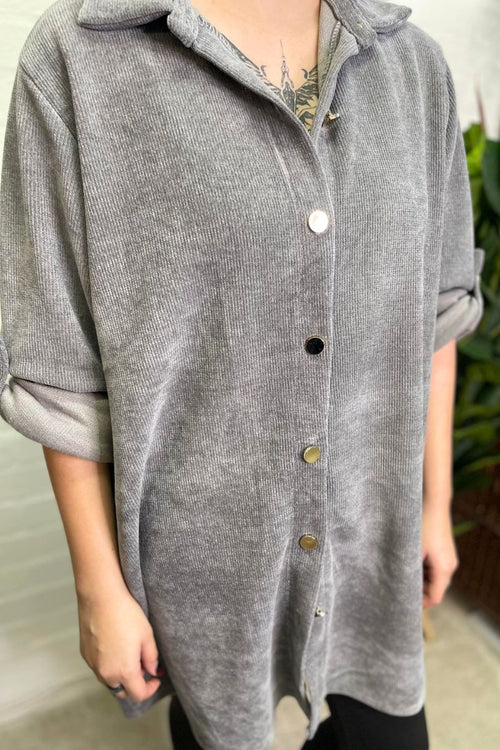 BERNIE Corduroy Shirt - Grey
