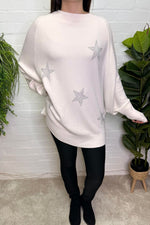 TINA Star Studded Jumper - White
