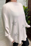 TINA Star Studded Jumper - White