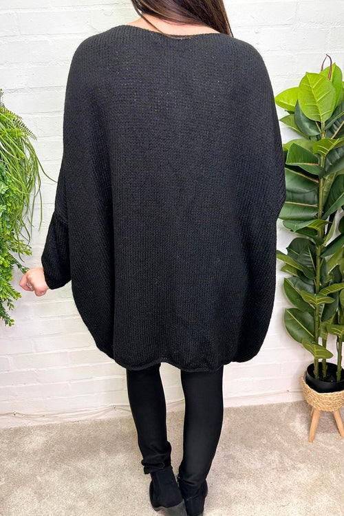 DANI Oversized Knitted Jumper - Black