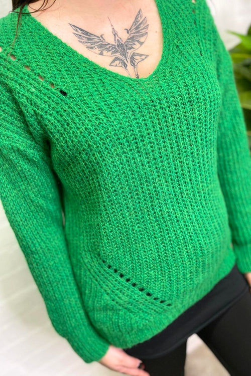 HARPER Knitted Jumper - Jade Green