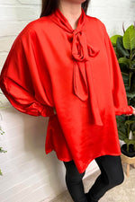 FLORENCE Oversized Blouse - Red