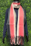 ABIGAIL Striped Wool Scarf - Black