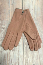 JENNY Button Detail Gloves - Pink