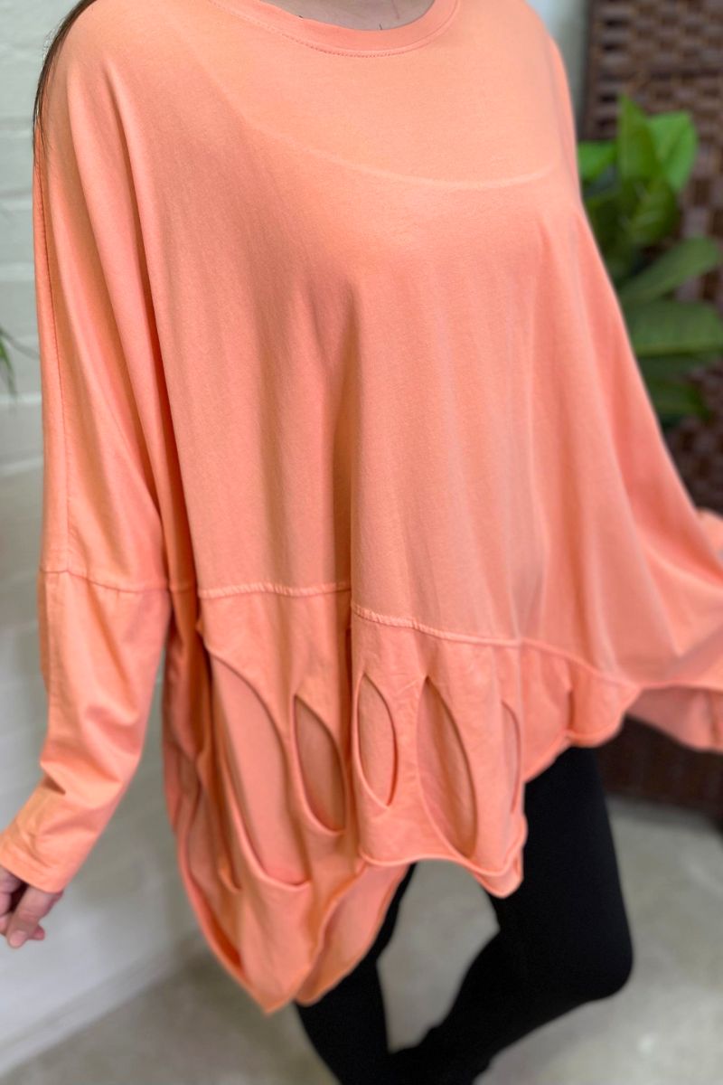 NELLY Oversized Top - Peach