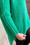 PIPPA Hi-low Knitted Jumper - Jade Green