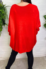 ROSE Heart Knitted Jumper - Red