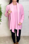 ALEXA Knitted Jumper & Scarf - Pink
