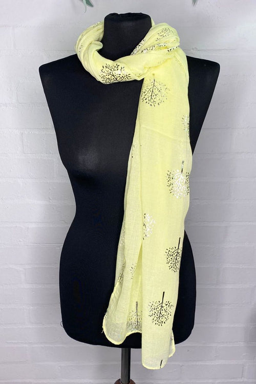 OLIVE Tree Scarf - Yellow