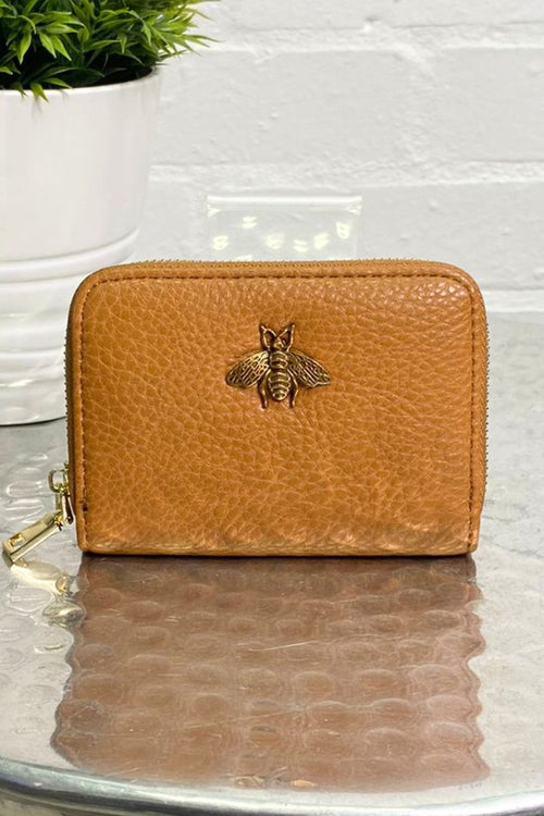 BRITTANY Bee Card Holder - Tan