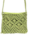 DIANA Crochet Crossbody Bag - Lime Green
