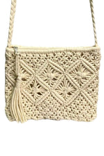 DIANA Crochet Crossbody Bag - Cream