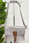 AMBER Satchel Crossbody Bag - Light Grey
