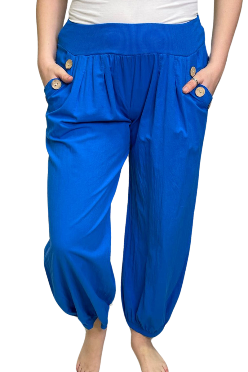 SHERRY Harem Trousers - Royal Blue