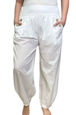 SHERRY Harem Trousers - White