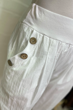 SHERRY Harem Trousers - White