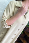 MADISON Button Detail Shirt Dress - Beige