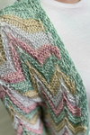 LAURA Zigzag Open Knit Cardigan - Mint Green