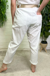 KALI Belted Linen Trousers - White