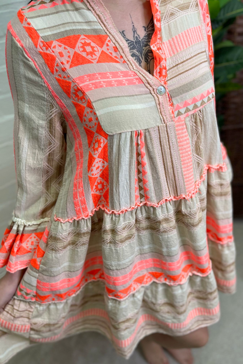 SHANIA Aztec Smock Dress