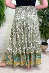 VERONICA Floral Skirt - Khaki
