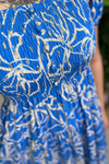 ELISE Abstract Midi Dress - Blue