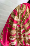 OLLA Leaf Print Midi Dress - Fuchsia