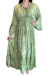 JULES Silk Maxi Dress - Green
