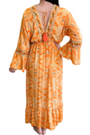 JULES Silk Maxi Dress - Orange
