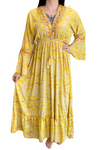 JULES Silk Maxi Dress - Yellow