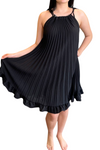 FARRAH Pleated Dress - Black
