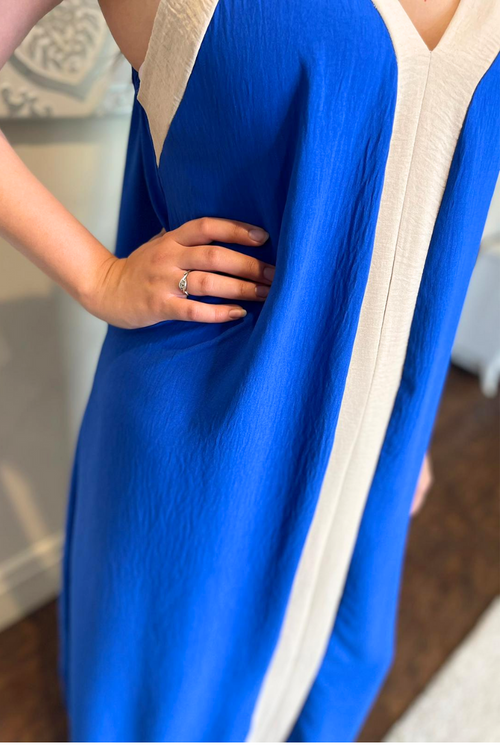 MARA Two Tone Maxi Dress - Royal Blue