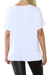 DAKOTA Frill Hem Top - White