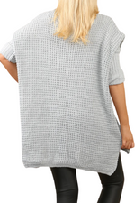 GRACIE Floral Knitted Jumper - Grey