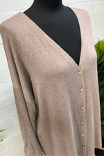 NINA Fine Knit Cardigan - Mocha