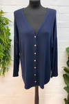 NINA Fine Knit Cardigan - Navy