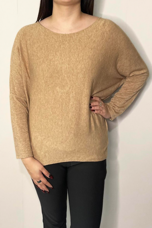 JINNY Plain Jumper - Camel