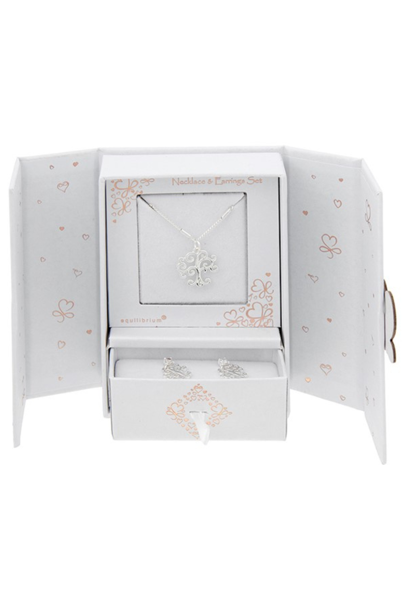 Tree Life Necklace & Earrings Gift Set - JD05